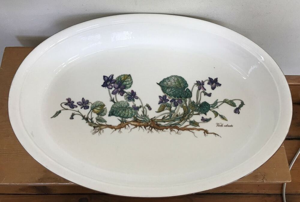 Villeroy Boch Vilbofour Botanica Viola Odorata Oval Porcelain Baking Dish 15.75"